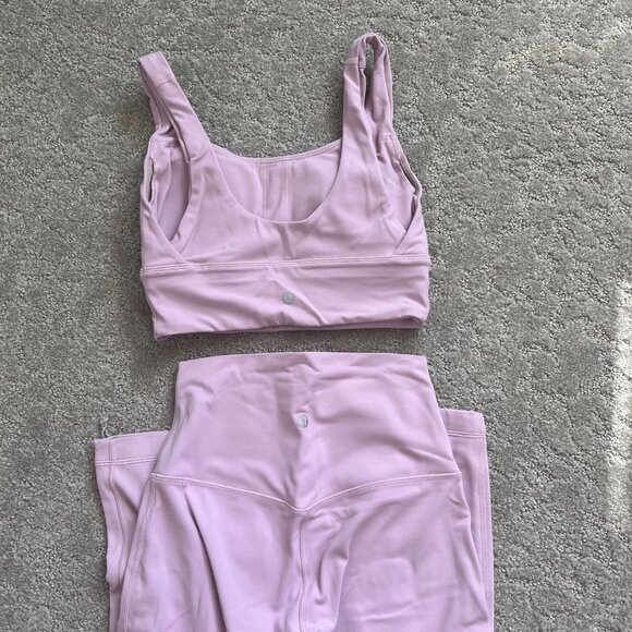 Lululemon Set Align HR Pant 25" and Align Bra Size 4 - Pink - Picture 2 of 2